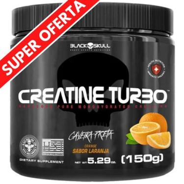Imagem de Creatina Turbo Black Skull 150g Creatine Monohidratada Turbo Caveira P