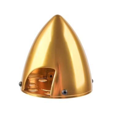 Imagem de RC Model 2.5in Plane Aluminum Spinner 2 Blade Spinner Special Drilled with Prop Adapte (Gold)