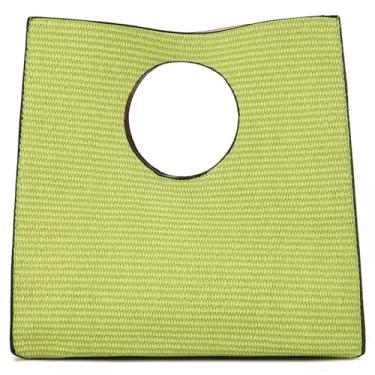 Imagem de KURGOOL Bolsas clutch de palha para mulheres, bolsas de mão de couro de tecido, bolsa de mão e bolsas de mão, bolsa de mão minimalista bolsa de praia, Verde Matcha