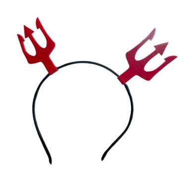 Imagem de Tiara Halloween Tridente - Preto e Vermelho - 1 unidade - Rizzo