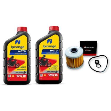 Imagem de Troca Óleo Manuteção Completa Óleo Ipiranga 10W30 Semissintético Twister Xre 300 Cb 300R Tornado + Filtro Oleo Shiver