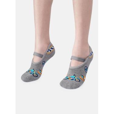 Imagem de Meia Sapatilha Puket Menino Antiderrapante Moto Mescla Escuro 23 a 33,