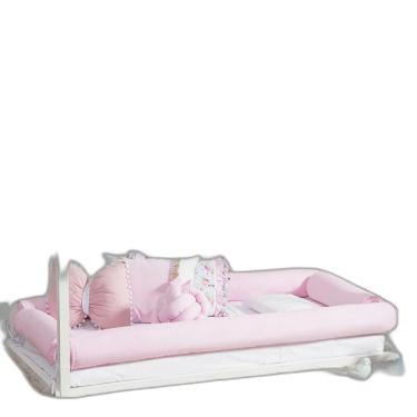 Imagem de Kit Montessoriano Para Cama De Solteiro 4 Rolos Rosa