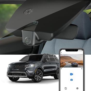 Imagem de Fitcamx 4K Dash Cam Adequada para Kia Sorento 2021-2023 EX LX Hybrid X-Line S (Part No#P2100), Integrado OEM Estilo, UHD 2160P Vídeo, WiFi & APP, Loop Gravação, G-Sensor, Fácil de Usar, 64GB Cartão