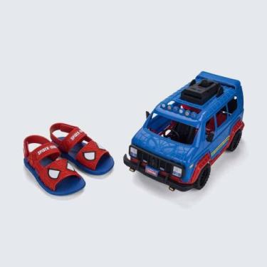 Imagem de Sandália Grendene Homem Aranha Furgão - Infantil - Azul, 29/30