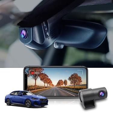 Imagem de Fitcamx Câmera de painel frontal 4K + traseira 1080P se adapta para BMW Série 2 2016-2022 (HD2-1325), estilo OEM integrado, vídeo HD duplo, WiFi e aplicativo integrados, gravação em loop, sensor G