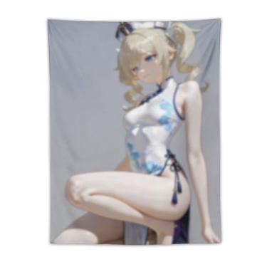 Imagem de LIEGBMEU Tapeçaria sexy sexy de anime menina 76.2 cm x 101.6 cm interior exterior parede colcha arte decoração de tapeçaria caprichosa, AF113