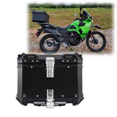Imagem de Top Case De Motocicleta De Alumínio, Porta-malas De Motocicleta Com Trava De Segurança & Encosto, Caixa Traseira De Motocicleta à Prova D'Água, Estojo De Armazenamento De, X-silver, 80L