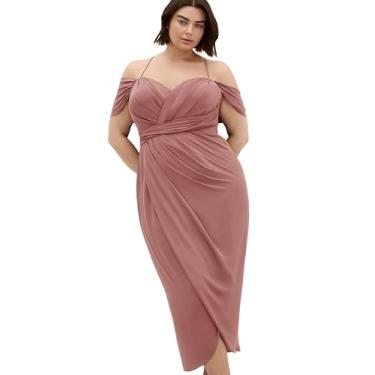 Imagem de City Chic Vestido longo feminino plus size - Entrelaçado, Mocha, 25 Plus Size