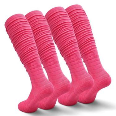 Imagem de Meias de futebol IRAMY Scrunch Ultra Long, 2 pacotes de algodão
