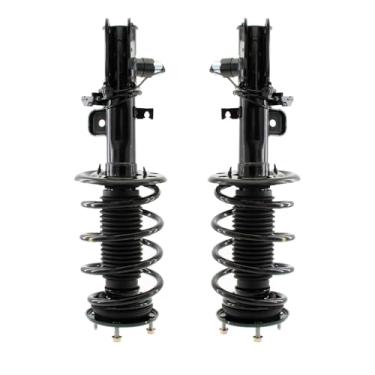 Imagem de HLUCHY 2 peças de substituição para amortecedor dianteiro esquerdo e direito para Lincoln MKT 2013-2019, MKS 2013-2016 Substituir AST18204 AST18205 DA5Z18124J DA5Z18124K Conjunto de mola de choque