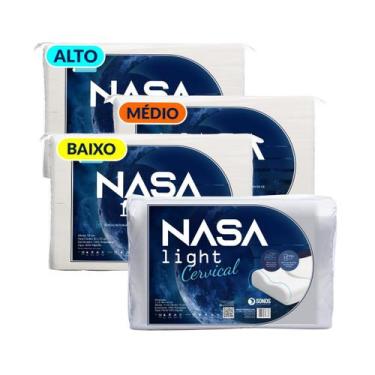 Imagem de Kit Travesseiros Nasa Light e Cervical 4 Peças - SONOS