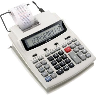 Imagem de Calculadora Com Bobina 12 Digitos, Impressão Bicolor E Display Lcd Mr-6125 Branca [f018]