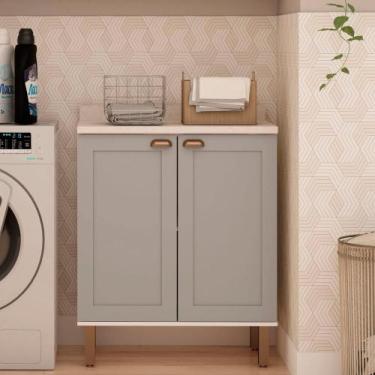 Imagem de Balcão de Cozinha Genialflex Iluminata 2 Pt S/tampo Br/fendi