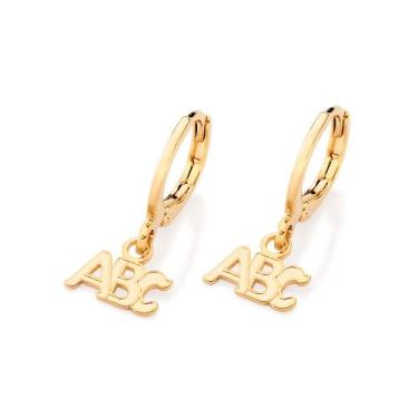 Imagem de Brinco argola abc folheado a ouro  527194 Rommanel, Dourado