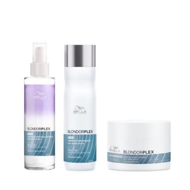 Imagem de Wella BlondorPlex Care Line Sh 250ml + Masc 150ml + Leave-in 145ml - W