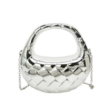 Imagem de Bolsa de mão GSYPS acrílico C-Silver para coquetel de festa feminino