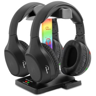 Imagem de Fones de ouvido sem fio Wallarge Dual para TV com transmissor de 5,8 G