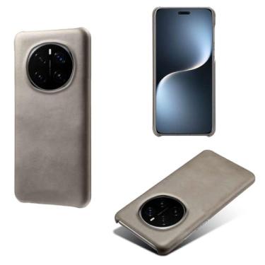 Imagem de Capa para Honor Magic7 PRO,Proteção contra quedas,Casca de volta de cor sólida simples,Design de couro de imitação de plástico-Gray