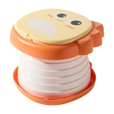 Imagem de Luwecf Assento Dobrável para Treinamento de Banheiro, Cadeira de Penico Infantil, Assento Compacto Antiderrapante, Portátil para Viagem, para Meninos E Menin, Laranja
