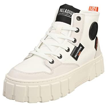 Imagem de PALLADIUM Women's Pallatower Hi Sneaker, Star White, 8 M