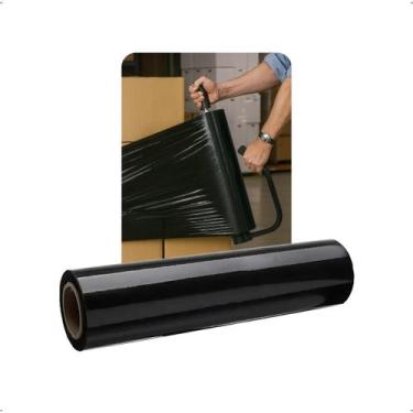 Imagem de Filme Strech Tubo Rolo 500X25 Para Paletização Cargas - Escritex, Pret