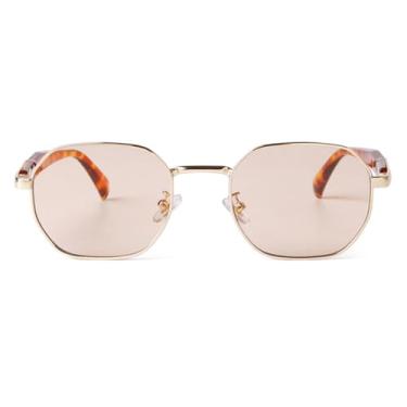 Imagem de VFDHN Óculos de sol retrô hexagonal feminino e masculino, armação de metal com proteção UV400 (5)