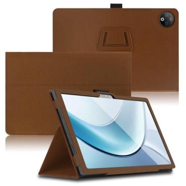 Imagem de Keihok Capa para tablet DOOGEE V Pad de 12 polegadas com alça de mão e suporte de lápis, capa dobrável com suporte dobrável para DOOGEE V Pad (marrom)