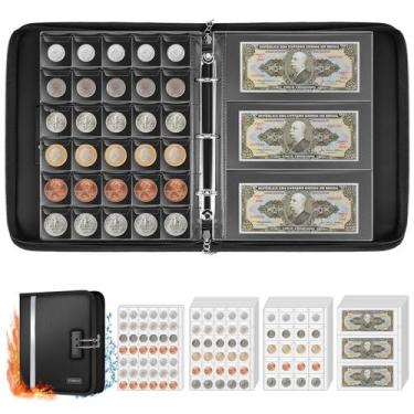 Imagem de Porta-livros para coleção de moedas Ytonet Fireproof 484 Pockets
