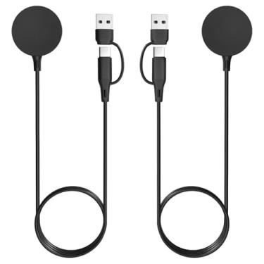 Imagem de Sinoacc Carregador para Samsung Galaxy Watch 8/Ultra/7/6 USB Cabo magnético de carregamento rápido para Galaxy Watch 5/5 Pro/4/4 Classic/3/Active 2/1 Smartwatch-2 unidades