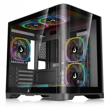 Imagem de Gabinete Gamer Rise Mode Galaxy Curved S/Fan S/Fonte MiniTower USB 3.0 Preto - RM-GA-GC-FB