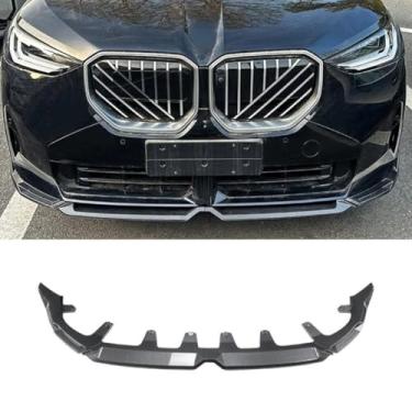 Imagem de Spoiler do para-choque dianteiro do carro parte de modificação do difusor labial compatível com X3 G45 2025+ MP estilo para-choque protetor protetor acessórios (aparência de carbono)