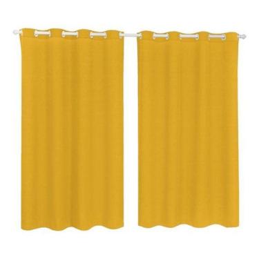 Imagem de Cortina Tecido Oxford Sala Quarto 2,80 X 1,80 - Mostarda