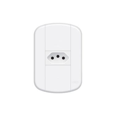 Imagem de Tomada Fame Blanc+ 2p+t 20a Com Placa 4x2 Branca