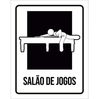Imagem de Kit 10 Placas Setor Salão De Jogos 36X46