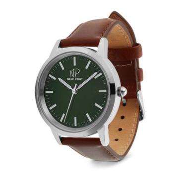 Imagem de Relógio Feminino Couro Marrom Analógico Casual Elegante 40mm - New Por
