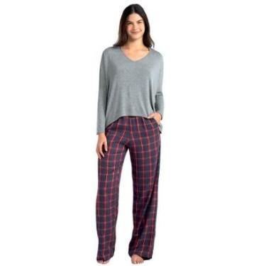 Imagem de Pijama Feminino Longo She 870-12 - Xadrez-Unissex