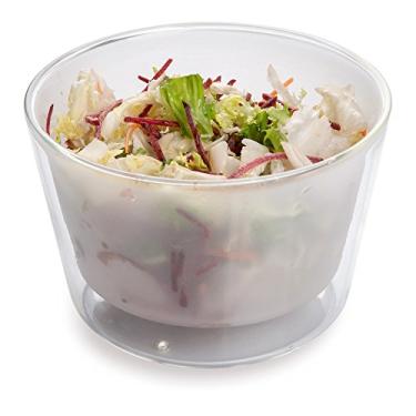 Imagem de Restaurantware Forma Tigelas de parede dupla de 720 g, 10 tigelas redondas para aperitivos - Pratos de sobremesa de vidro fosco com isolamento profundo servem lanches doces ou frutas para festas ou