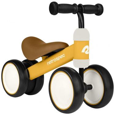 Imagem de Bicicleta sem Pedal Infantil com 4 Rodas para Crianças de 1 a 4 Anos, Amarela, RETROSPEC 4507, Amarelo