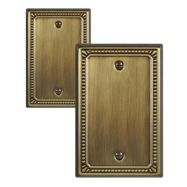 Imagem de Placa de parede ZILLSEA Antique Brass Pearl Design 8x12 cm, pacote com