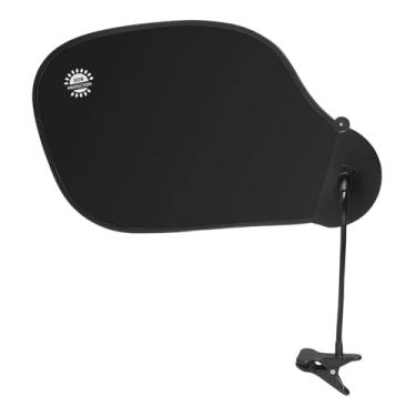 Imagem de KiBcsLic Protetor solar dobrável para mesa com clipe, giratório 360° com braçadeira para laptop, fácil instalação, versátil, profissional, braço dobrável, Preto