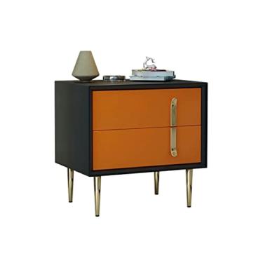 Imagem de Escrivaninha de sofá nórdica criativa quadrada com gaveta, mesa de cabeceira para casa, sala de estar, quarto, armário lateral de armazenamento simples, mesa pequena