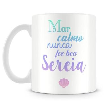 Imagem de Caneca Personalizada Mar Calmo - Sereia - Porcelana Brilhante 325ml - 