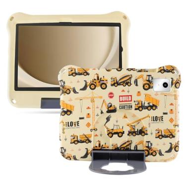 Imagem de Simicoo T-Mobile REVVL Tab 2 5G Tablet 10,1 polegadas 2025 capa para tablet escavadeira para crianças, meninos, meninas, leve, espuma vinílica acetinada, à prova de choque, com alça de suporte, capa