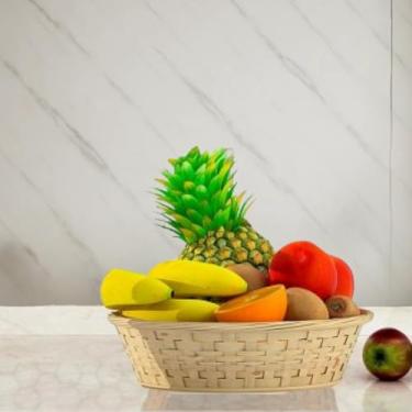 Imagem de Papel de Parede Adesivo Autocolante Rolo 5 Metros x 45cm Decoração Envelopamento (Marmorizado Bege)