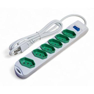 Imagem de Extensão Régua 1,5M 6 Tomadas Filtro De Linha Bivolt In-Tech