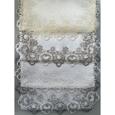 Imagem de Capa para Almofada Kasilar Luxo Premium Barrado em Guipir 0.45x0.45cm 