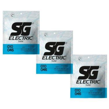 Imagem de Kit 3 encordoamentos guitarra sg 010 niquel 5198