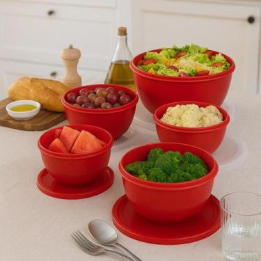 Imagem de Conjunto Organizador Tupperware Bowl Plastico 5 Peças - LOPLASTIC, VER