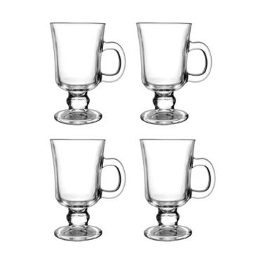 Imagem de 4 Xícaras Vidro Café Nespresso Dolce Gusto 220ml Caneca